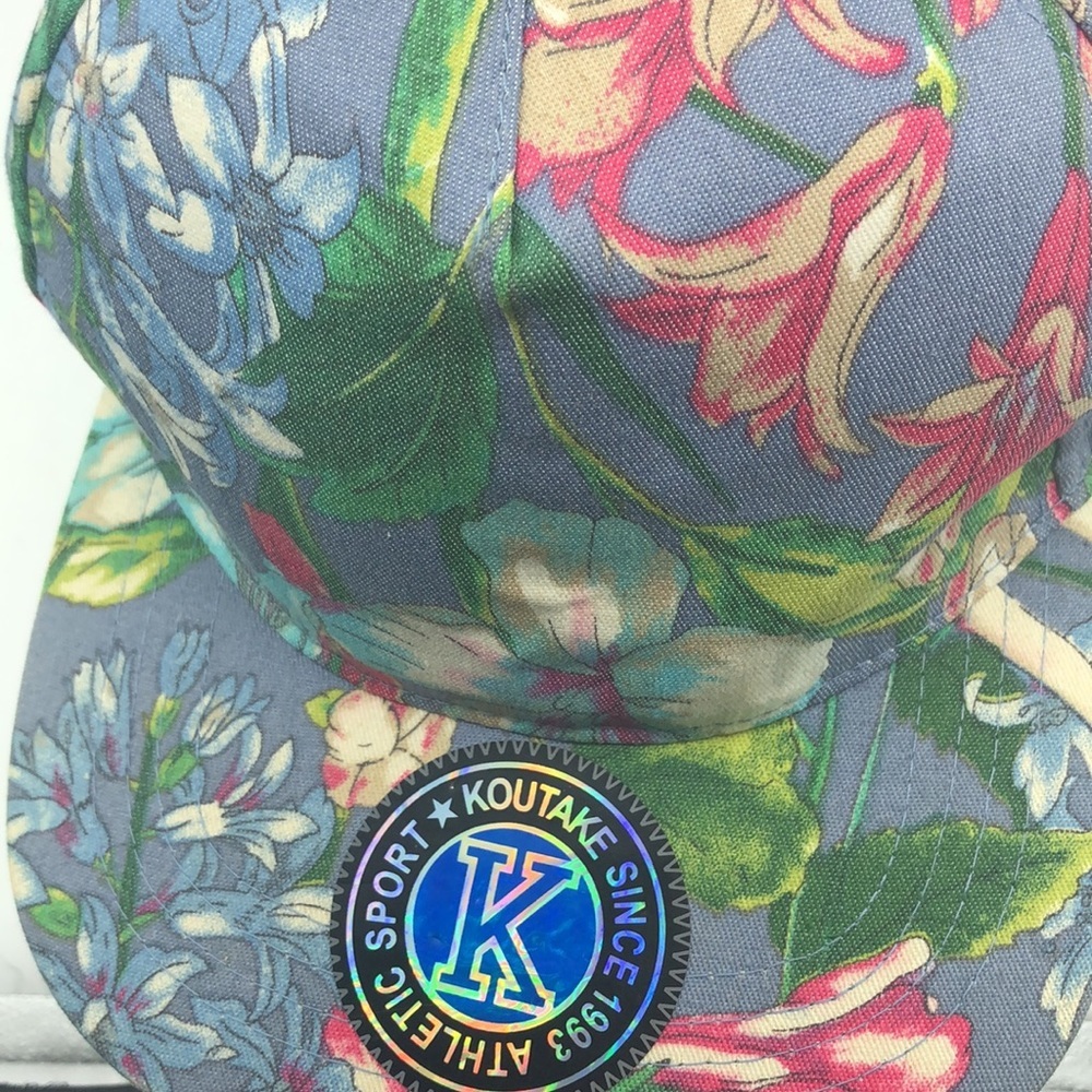KOUTAKE athletic sport floral hat SnapBack